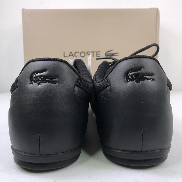 Lacoste Storda 318 Mens Sneakers Leather Black NWB - Picture 6 of 9